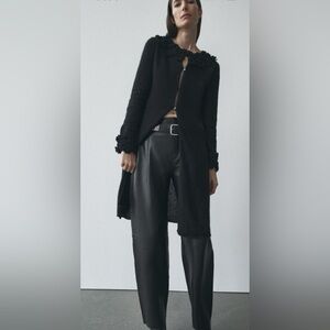 Zara Floral Crotchet Knit Cardigan